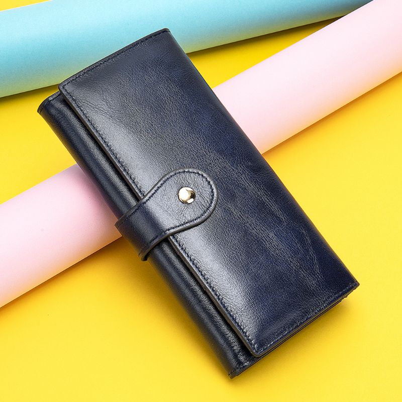 Youyo Ví Da Cầm Tay Dáng Dài Có Ngăn Đựng Thẻ ID Thời Trang Cho Nữ