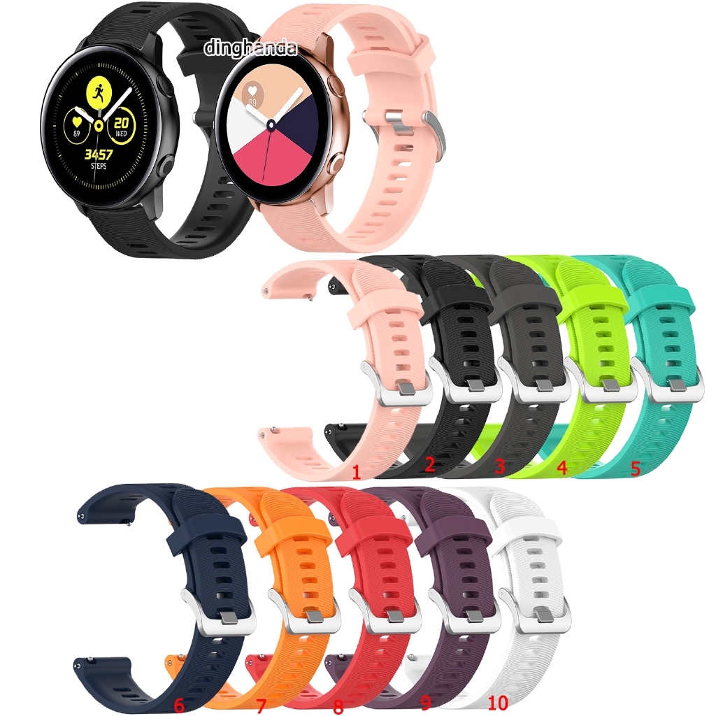 Dây đeo silicon khóa kim loại cổ điển cho đồng hồ Samsung Galaxy