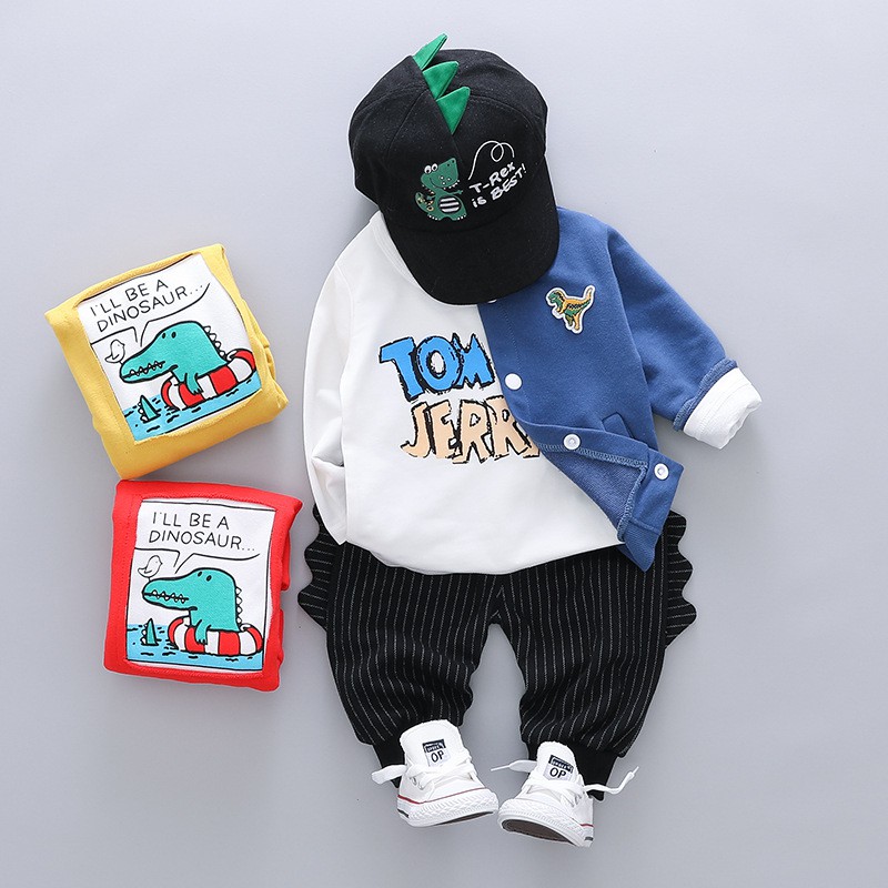 Sét bộ thu đông 3 chi tiết bé trai size 10-18kg BTT15