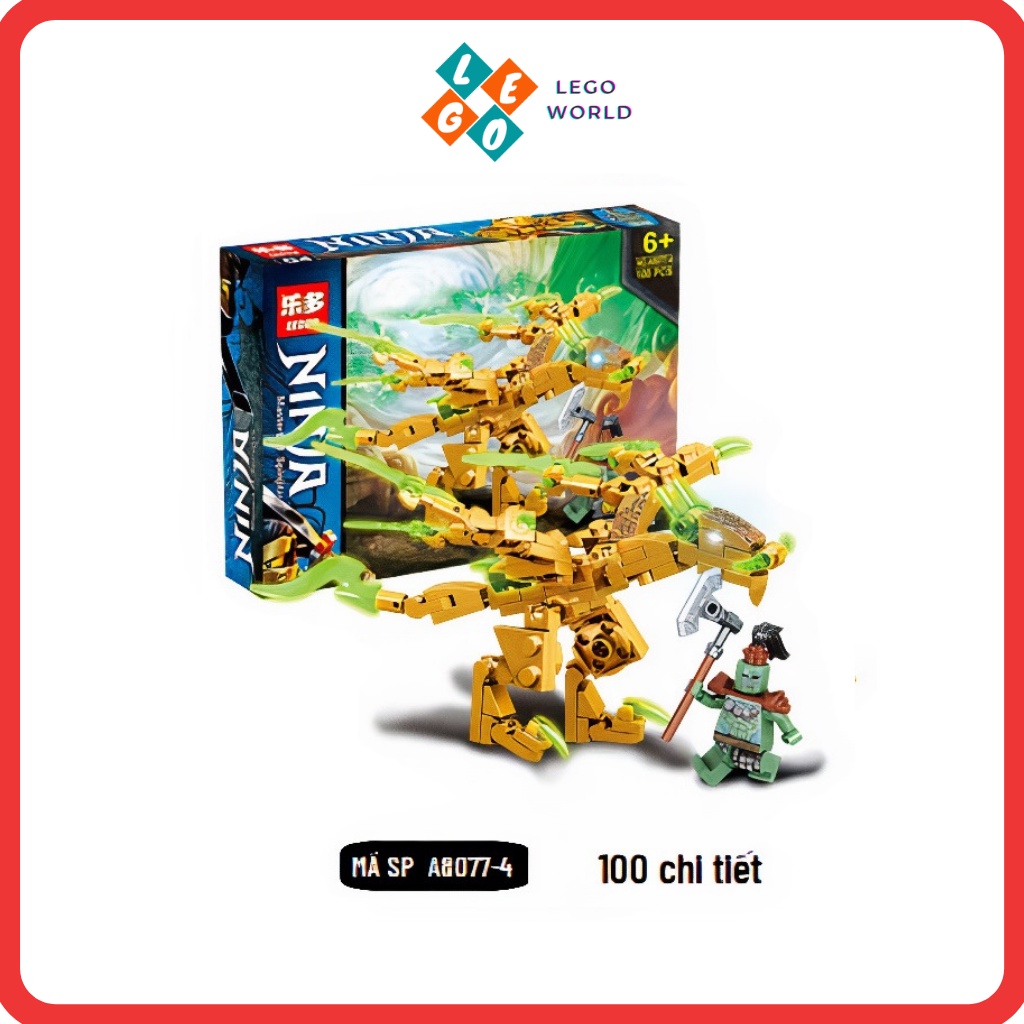 Lego Ninjago mô hình đồ chơi lắp ghép thông minh Ninja Dragon Gold A8077