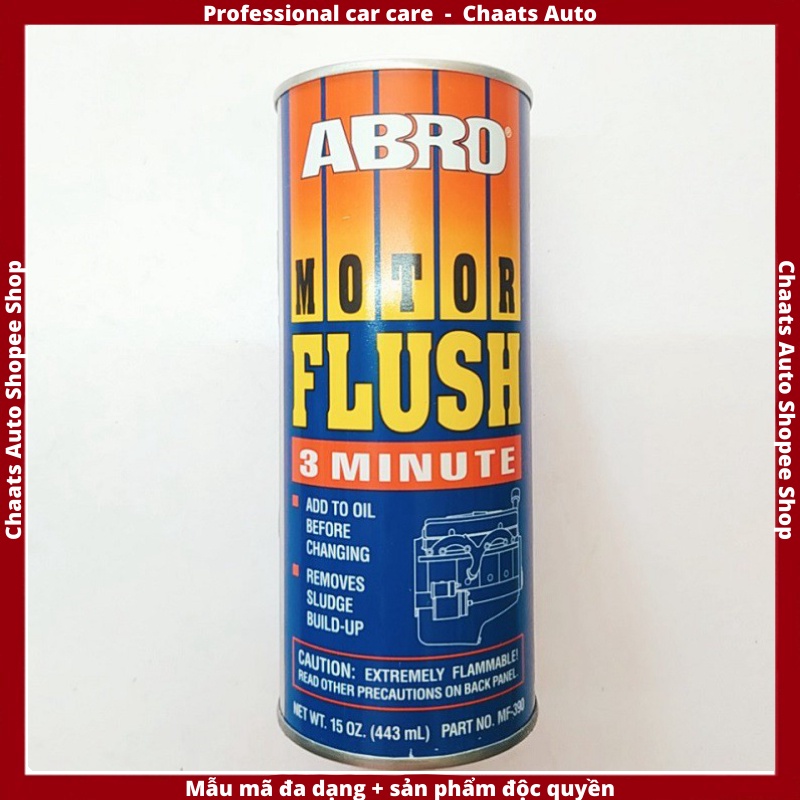 Phụ gia nhớt   Freeship  Phụ gia làm sạch động cơ ABRO Motor Flush 443ml