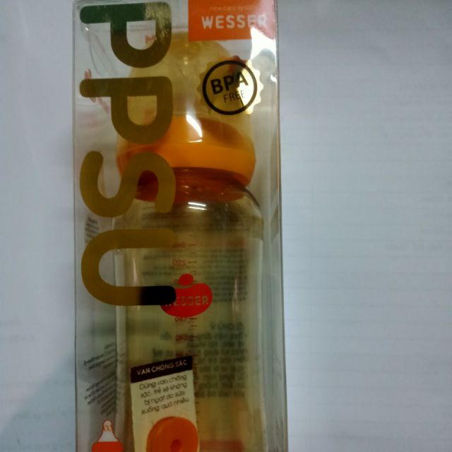 Bình  sữa wesser  PPSU 250ml CỔ HẸP