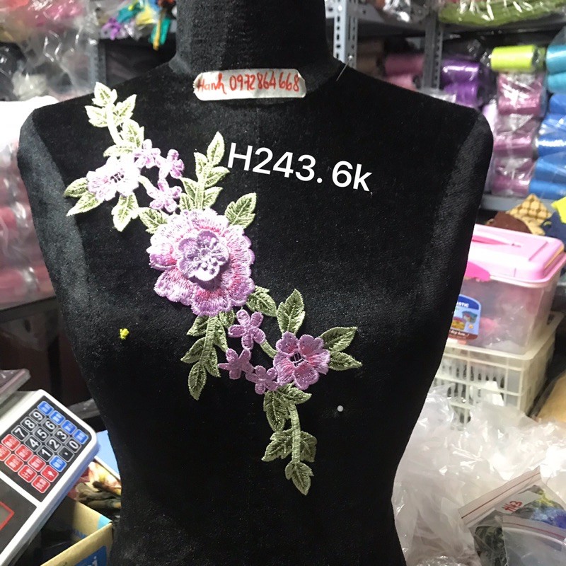 Bông hoa thêu 3D bông nhỏ (Shop giao đơn tiền hàng từ 50k)