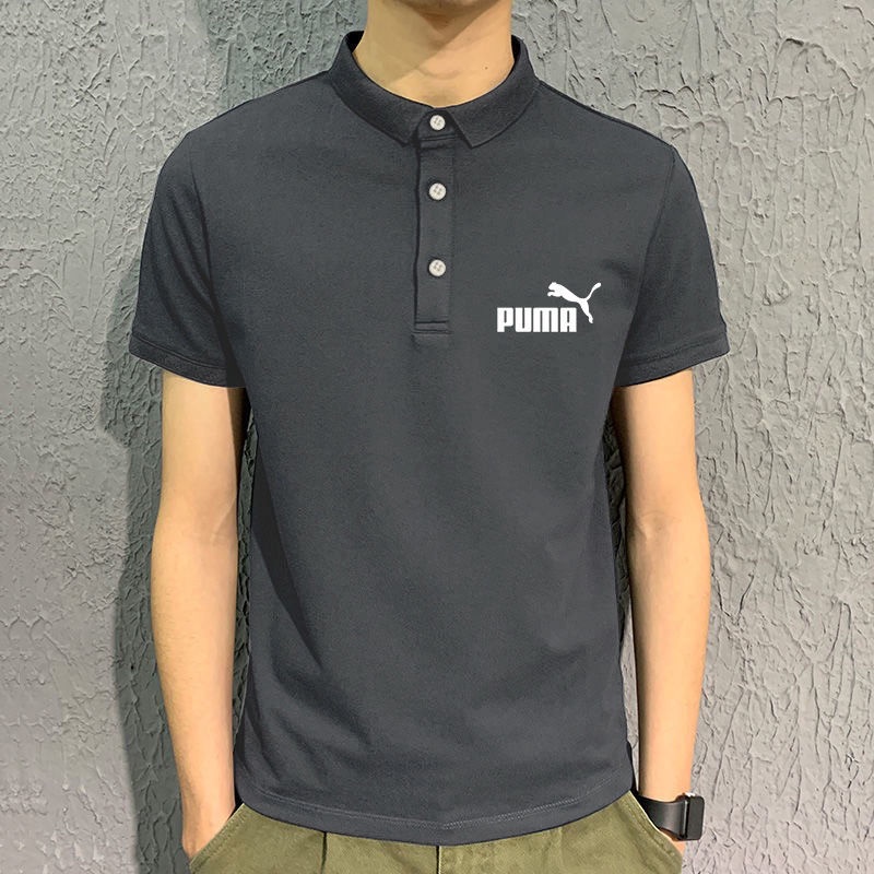 áo polo Tay Ngắn Dáng Rộng In Logo Puma Thời Trang Trẻ Trung Cho Nam