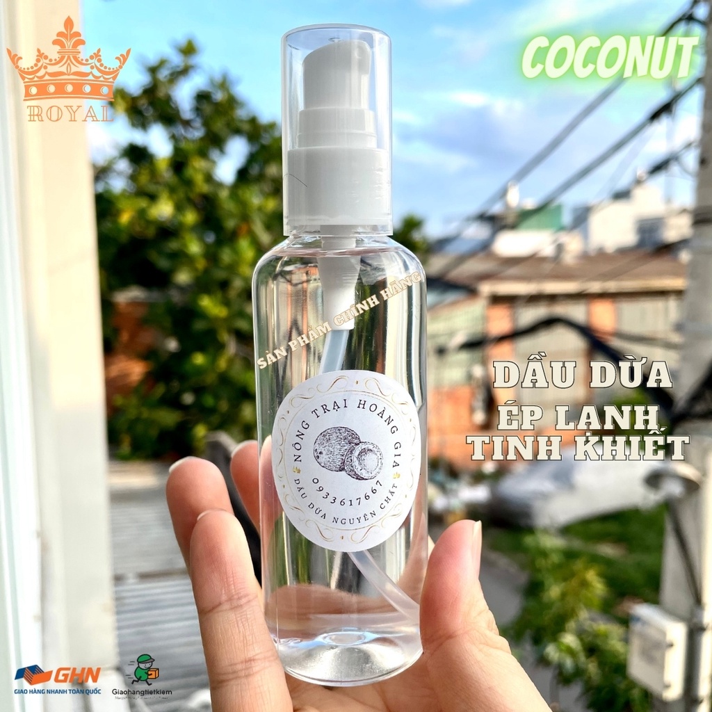 Dầu dừa nguyên chất 100-500ml / Dầu dừa Hữu Cơ ép lạnh dùng cho dưỡng mi, dưỡng tóc, dưỡng môi,dưỡng da | BigBuy360 - bigbuy360.vn