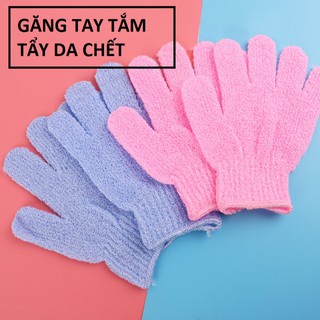 Găng tay tắm tẩy da chết lưng chân tay đa năng tạo bọt khi tắm siêu tiện lợi