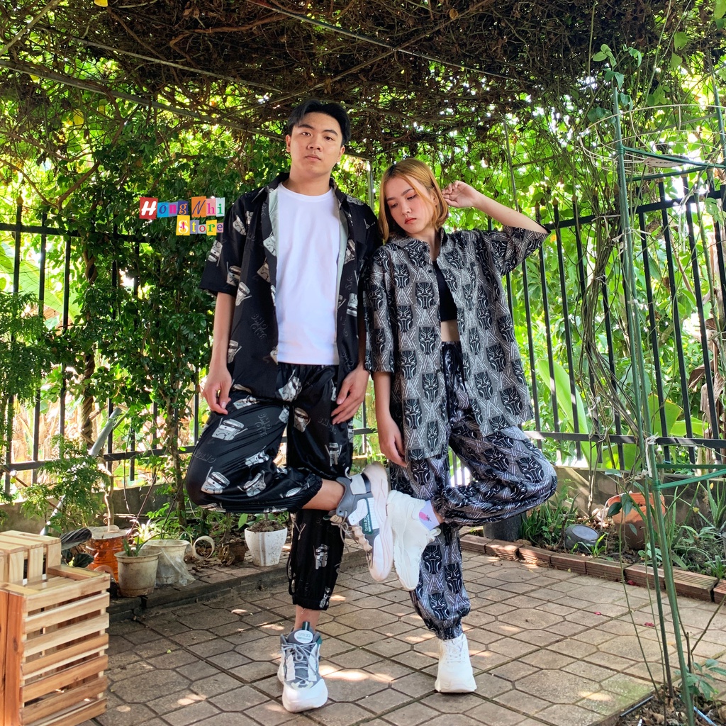 Quần Hoạt Hình Dài Bo Lai Mặt Nạ Cartoon Pant V2 Oversize Ulzzang Unisex - MM