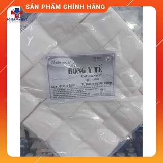 Bông gòn cắt sẵn 6cm x 6cm Bảo Thạch [ Gói 500gr ]