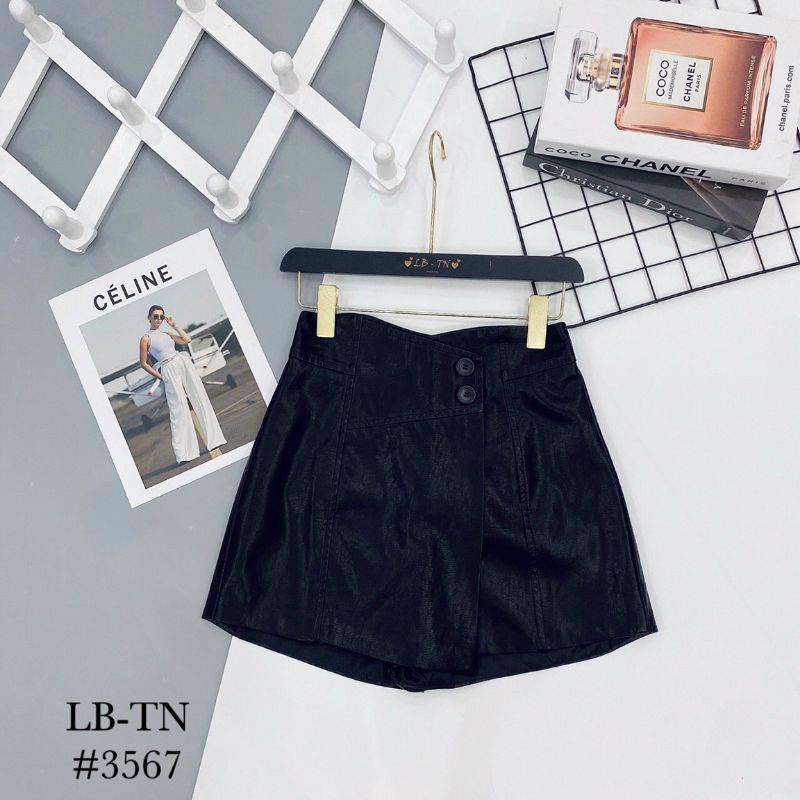 Quần giả váy vạt lệch 2 cúc hàng QCL1