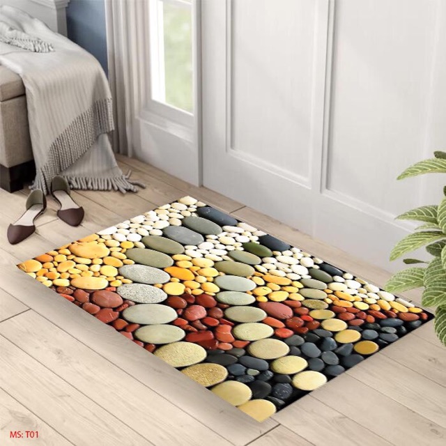 Thảm Lau chân thảm để nhà tắm 3D 40x60cm