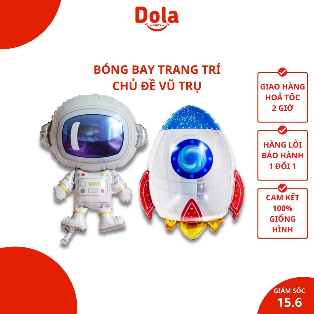 Bóng bay hình phi hành gia, tàu vũ trụ trang trí sinh nhật cho bé trai, bé gái siêu đáng yêu