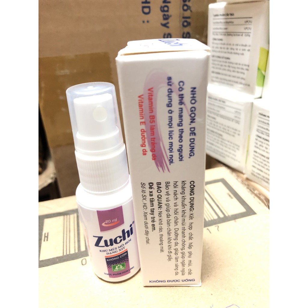 XỊT KHỬ MÙI MỒ HÔI KHÔNG CỒN ZUCHI 20ML