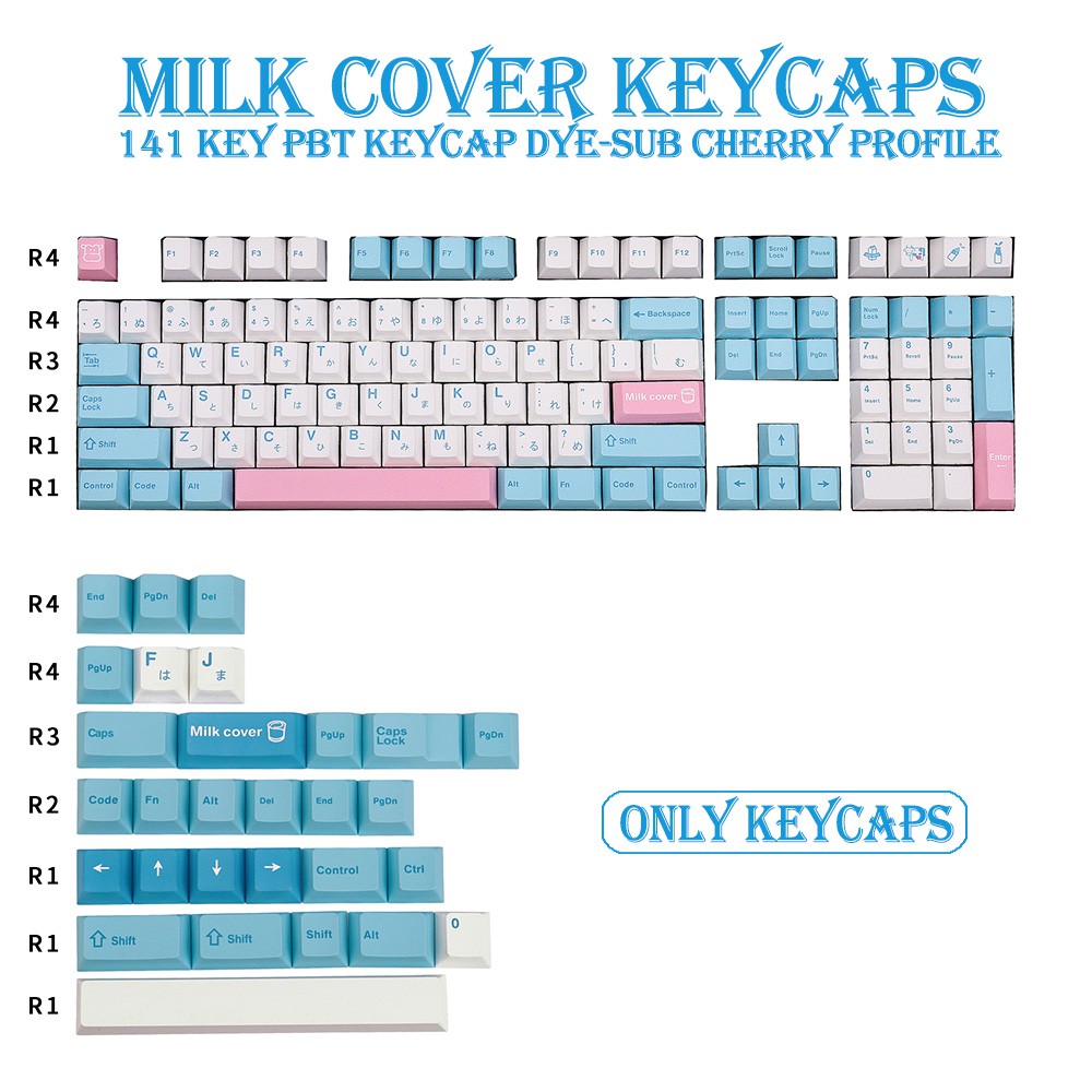 Vỏ Bọc Phím Máy Tính Cherry MX 141 Phím PBT Cá Tính Phong Cách Nhật Bản