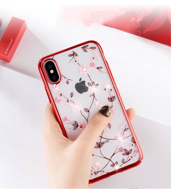 ỐP iphone X hoa văn đính đá chất lượng cao ( Giá Sỉ )