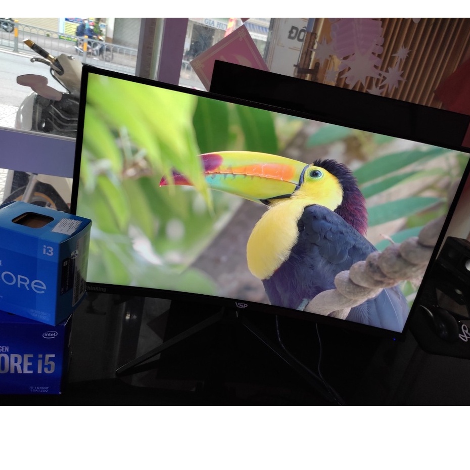 Màn hình cong 24 inch, 24inch VSP Thinking VL24 CM2406H, CM2410Q loa tích hợp, 75hz fhd - Ảnh thật, Chính Hãng bh 2 năm