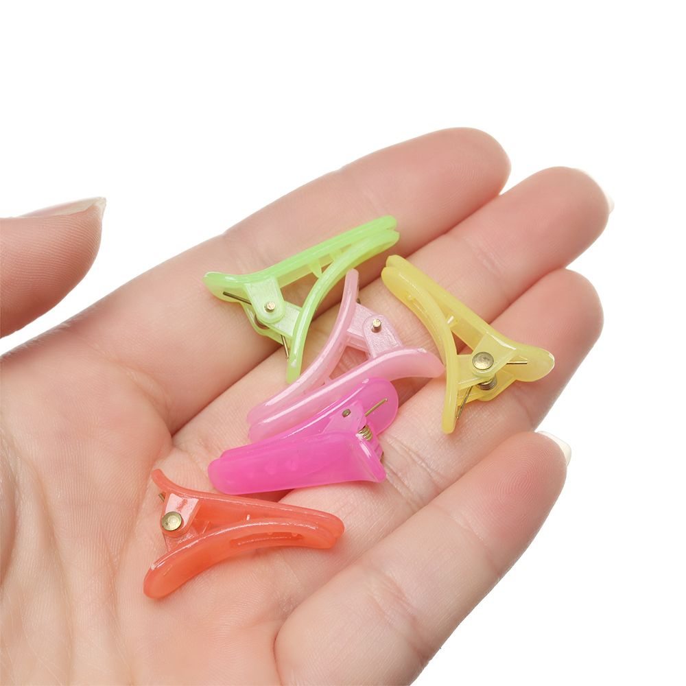 Bộ 10 kẹp tóc búp bê mini bằng nhựa 3 màu dễ thương cho bé gái