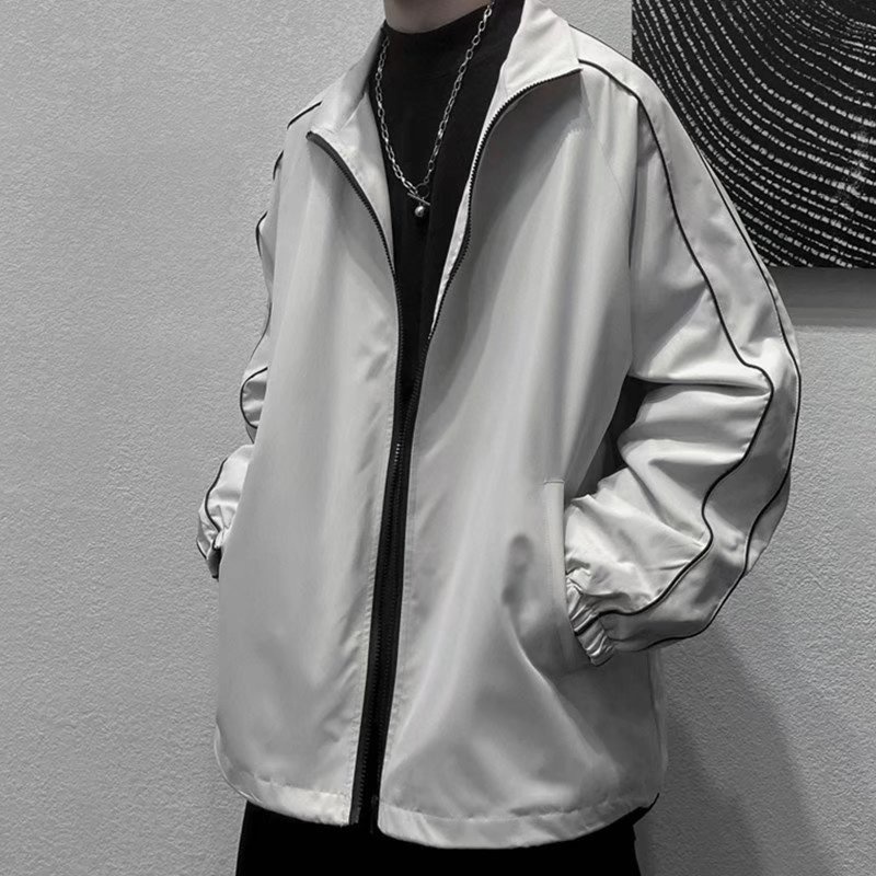 Áo Khoác Thể Thao Dáng Rộng Phong Cách Hàn Quốc Nhật Bản Thời Trang Thu Xuân Dành Cho Nam M-2XL 3 Màu Cá Tính