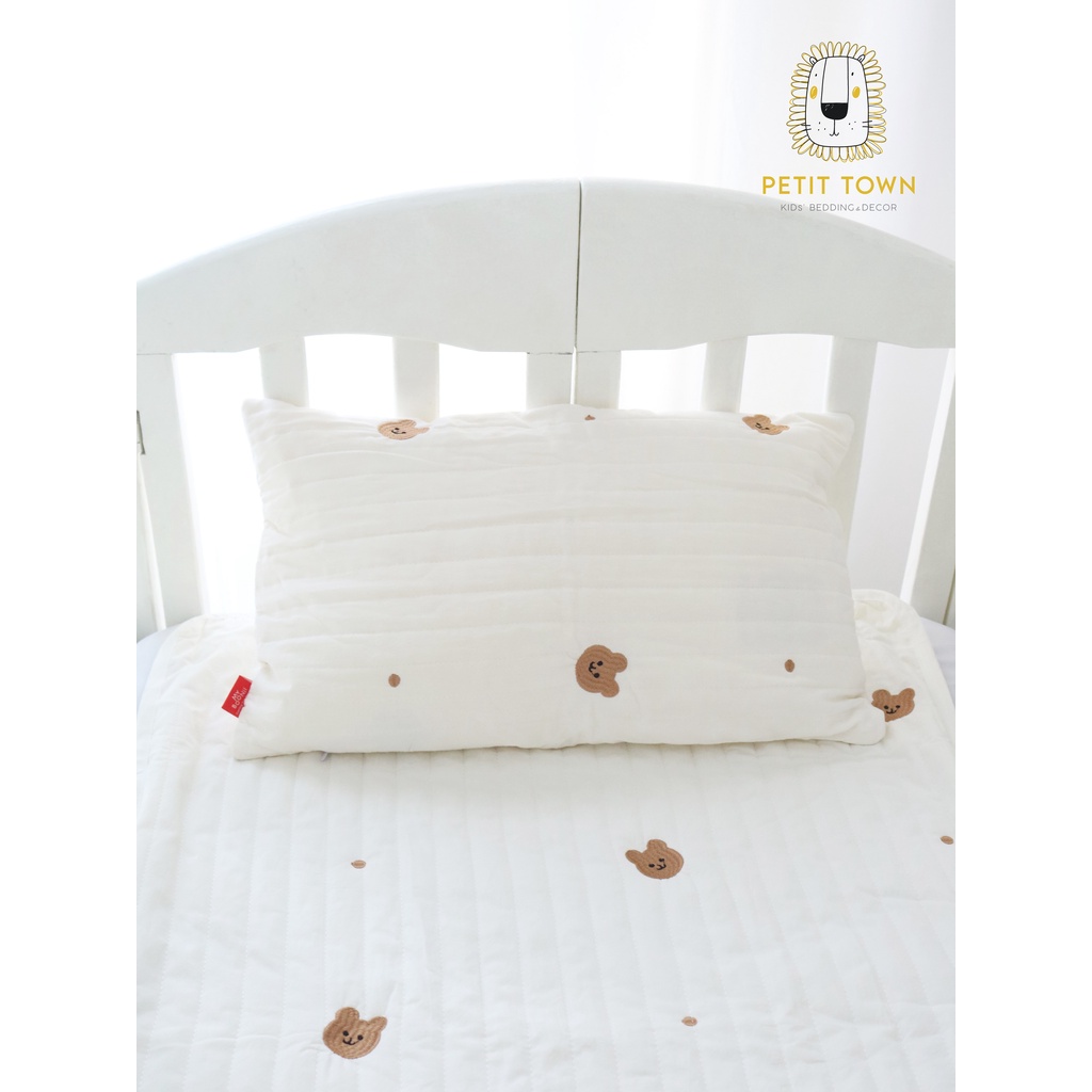 Gối organic cotton 2 lớp bông gòn tự nhiên trẻ em,gối nằm cho bé