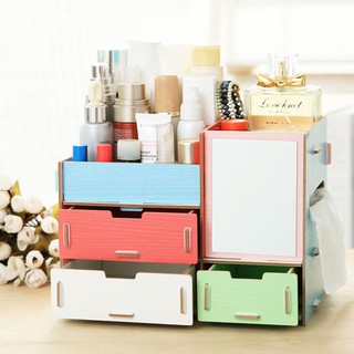 Hộp gỗ đựng trang sức có gương