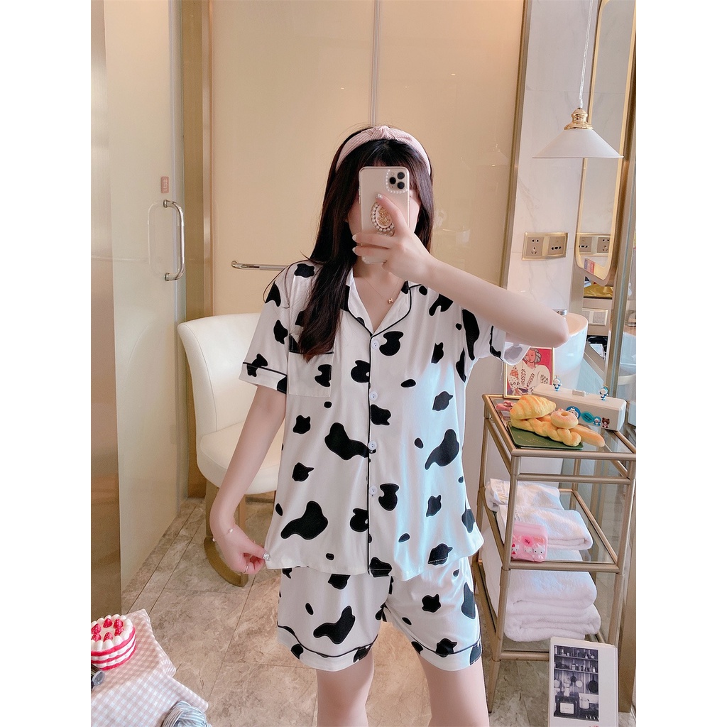 Đồ ngủ bộ pijama cộc tay mặc nhà mùa hè cotton sữa siêu mát Lucy Store