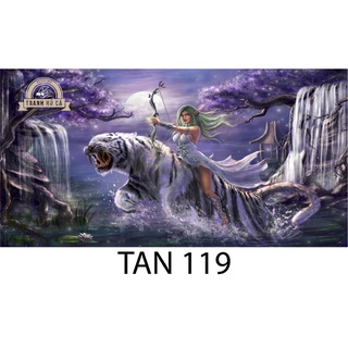 Tranh dán bể cá 3D - HỔ - KT 120x50 cm
