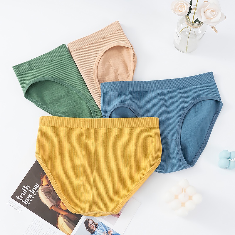 Quần lót nữ Ecmln vải cotton màu trơn thoải mái gợi cảm