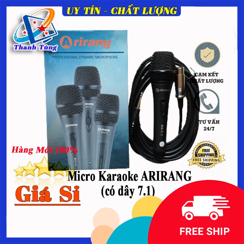 MICRO Có Dây ARIRANG  7.1 Hát Nhẹ Tiếng Trong và mềm mại đở hú rít khi hát.