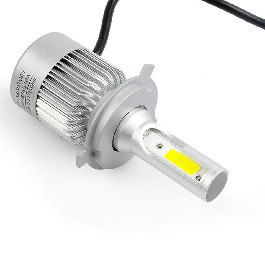 2 Đèn Pha Led Cob C6 H4 36w - 3800lm Hi Lo Cho Xe Hơi