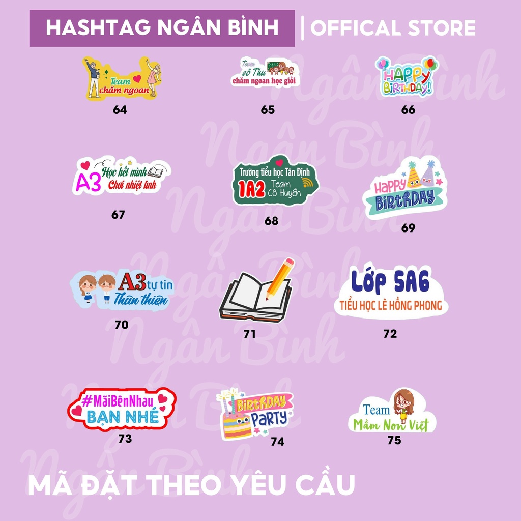 (B1) HASHTAG ĐẶT THEO YÊU CẦU. Hashtag cầm tay chụp ảnh đám cưới,cưới hỏi, ăn hỏi, sinh nhật kỷ yếu học sinh ....