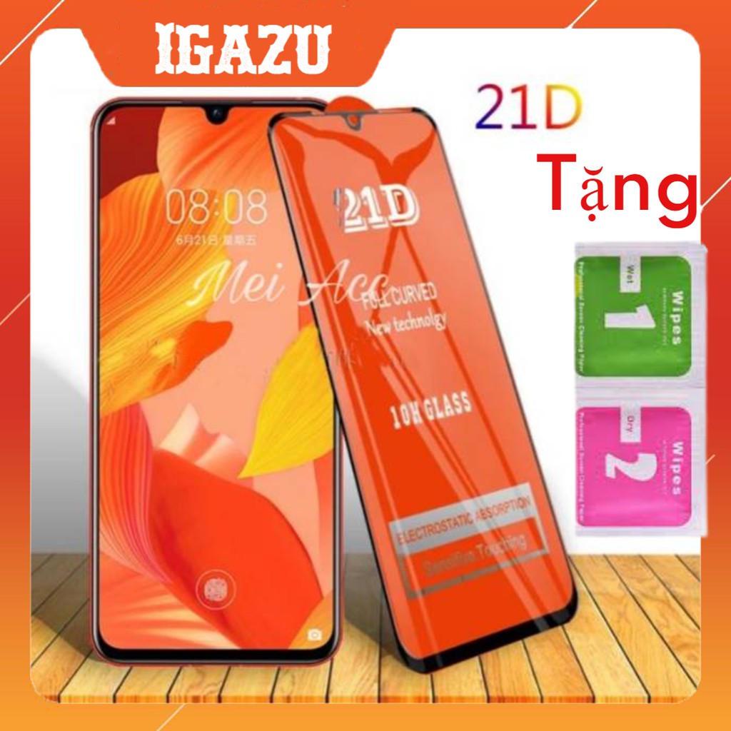 Kính cường lực Full màn 21D Xiaomi Redmi 7A/8A/9A/9C/NOTE 5/NOTE 6/NOTE 7/NOTE 8/NOTE 8 PRO /9/9PRO/10/10PRO - IGAZU