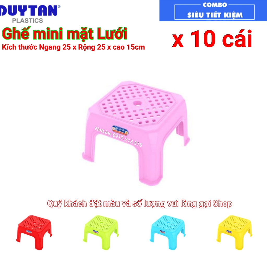 Ghế nhựa duy tân Mini lưới -COMBO 10 cái