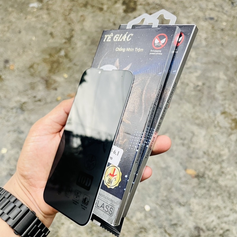 Kính cường lực chống nhìn trộm Tê Giác iphone 6/6s/plus/7/8/plus/X/Xs/Xr/Xsmax/11/12/13/14/15/Pro/Max/Promax