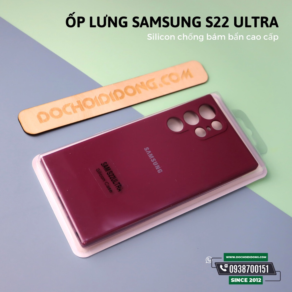 Ốp Lưng Samsung S22 Ultra Silicon Chống Bẩn Cao Cấp