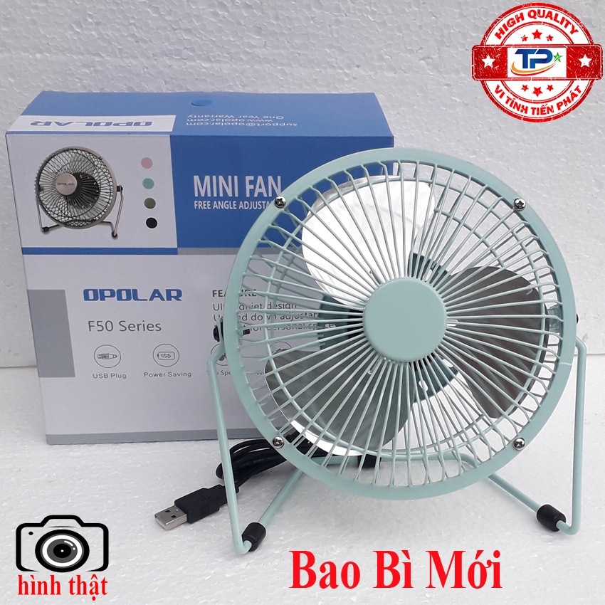 Quạt USB Mini Fan Lileng 819 loại 3 cánh, lồng sắt 20cm Quay 360 độ Tiện Dụng - TPF1