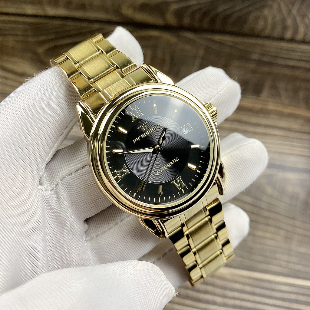 Đồng Hồ Cơ Nam FNGEEN-8818💖FREESHIP💖 Màu Trắng Dây Thép Không Gỉ Cao Cấp, Mặt Kính Tráng Sapphire | BigBuy360 - bigbuy360.vn