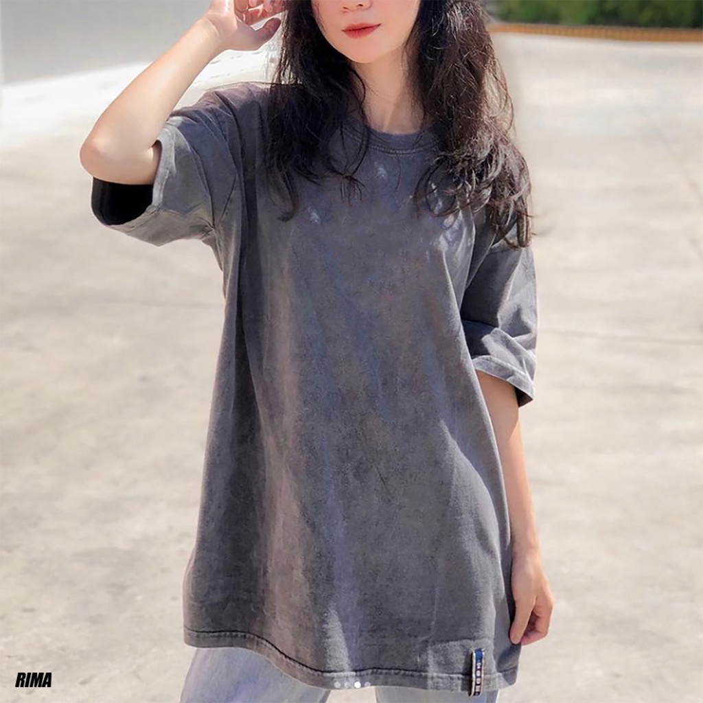 Áo Thun Tay Lở TIE-DYE Phông Rộng Nam Nữ Unisex Cotton Cao Cấp Đẹp Ngắn Freesize Hình Trắng Đen Xanh Xám Họa Tiết RIMA | BigBuy360 - bigbuy360.vn