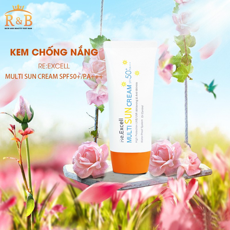 Kem Chống Nắng cao cấp Hàn Quốc Multi Sun Cream SPF50+/PA+++ ngừa lão hóa, kháng kích ứng, lên tone sáng mịn | BigBuy360 - bigbuy360.vn