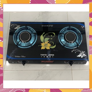 Bếp ga hồng ngoại kính cường lực Fujishi - Kính vàng
