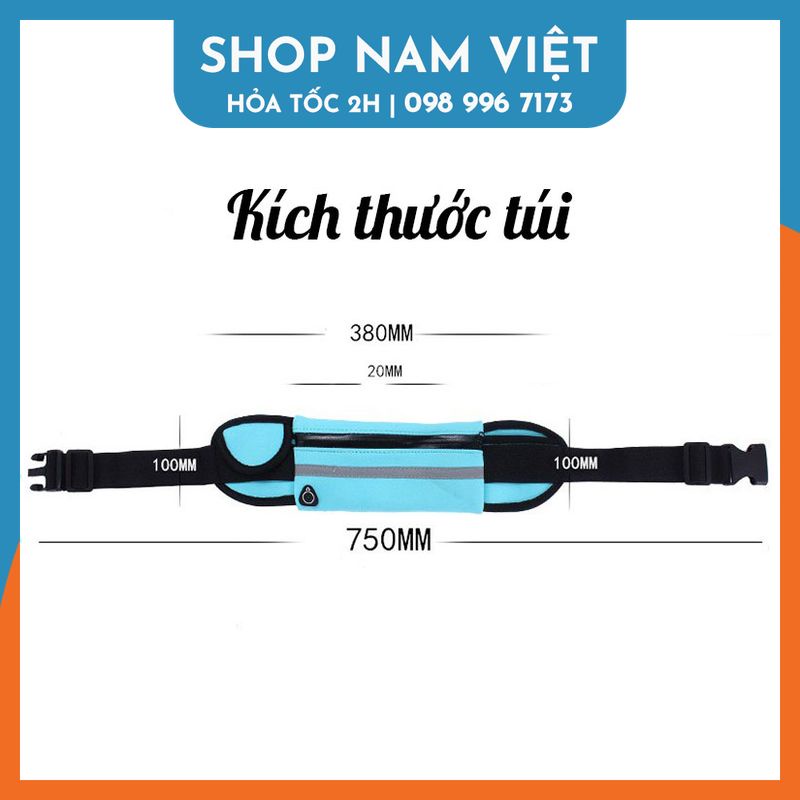 Túi đeo hông, đeo bụng tập gym, chạy bộ có ngăn để chai nước