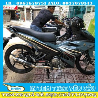 Tem rời exciter 150 y15zr dán xe xám xi măng
