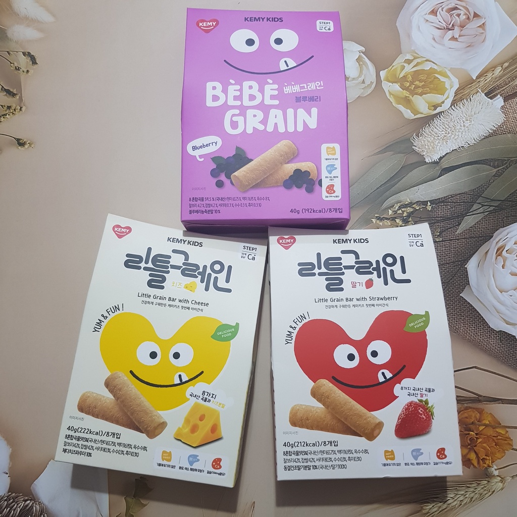 Bánh ăn dặm ngũ cốc dinh dưỡng Kemy Kids cho bé 8m+