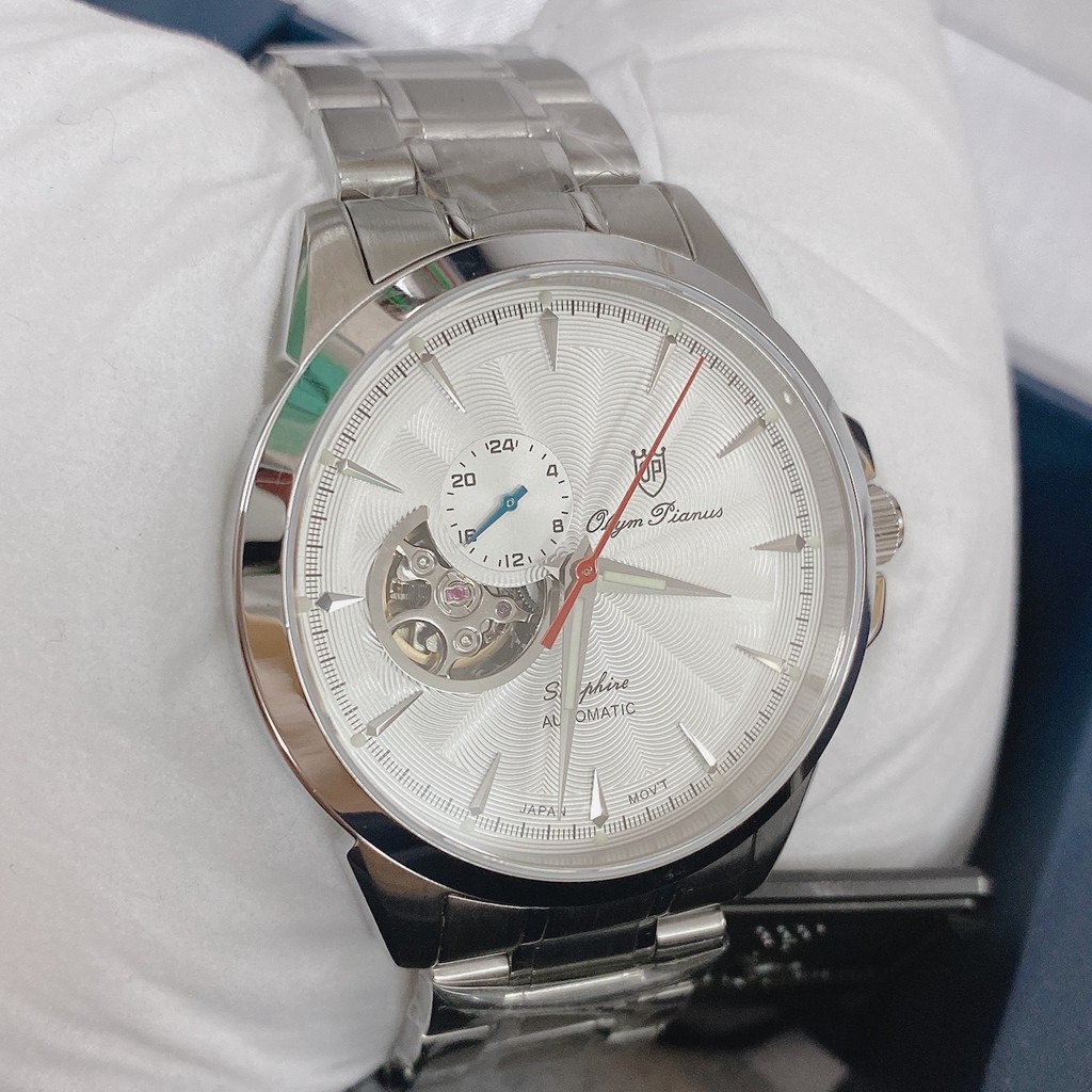 Đồng hồ nam Olym Pianus Automatic Tự Động, 3 kim rưỡi (Lộ Cơ Máy) 990-08AM