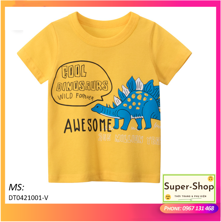 Áo thun cho bé 27KIDS-9972 áo trẻ em in hình vui nhộn chất cotton hàng xuất Âu Mỹ [Super_Shop] DT0421001