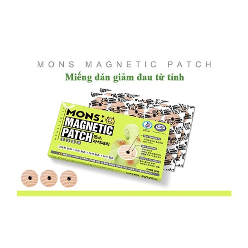 Miếng Dán Giảm Đau Cơ Bắp Bằng Từ TInh Monsfit Magnetic Patch