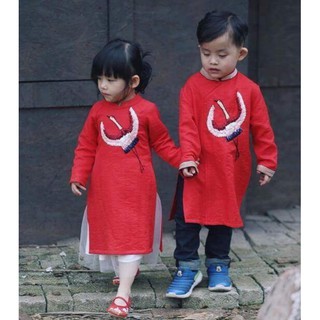 Áo Dài Cách Tân Cho Bé (hàng cao cấpchim thêu)