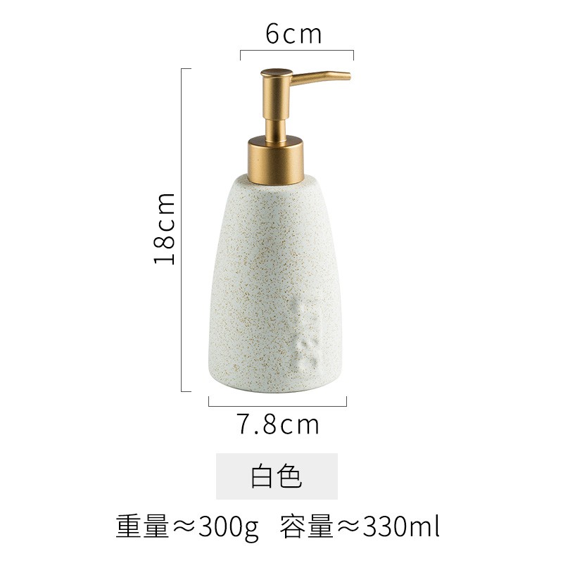 Nước rửa tay bằng gốm Bắc Âu Sữa tắm Dầu gội Dầu xả đóng chai phụ Câu lạc bộ khách sạn Lotion Press Chai trang trí