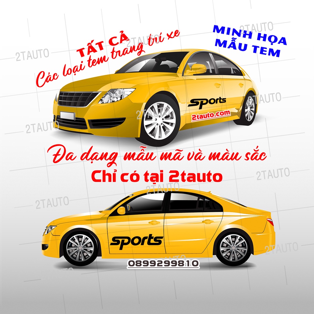 Sticker tem chữ SPORT, logo tem SPORT dán trang trí ô tô xe hơi chống nước,chống phai màu, mẫu đa dạng độc đáo - MẪU 5