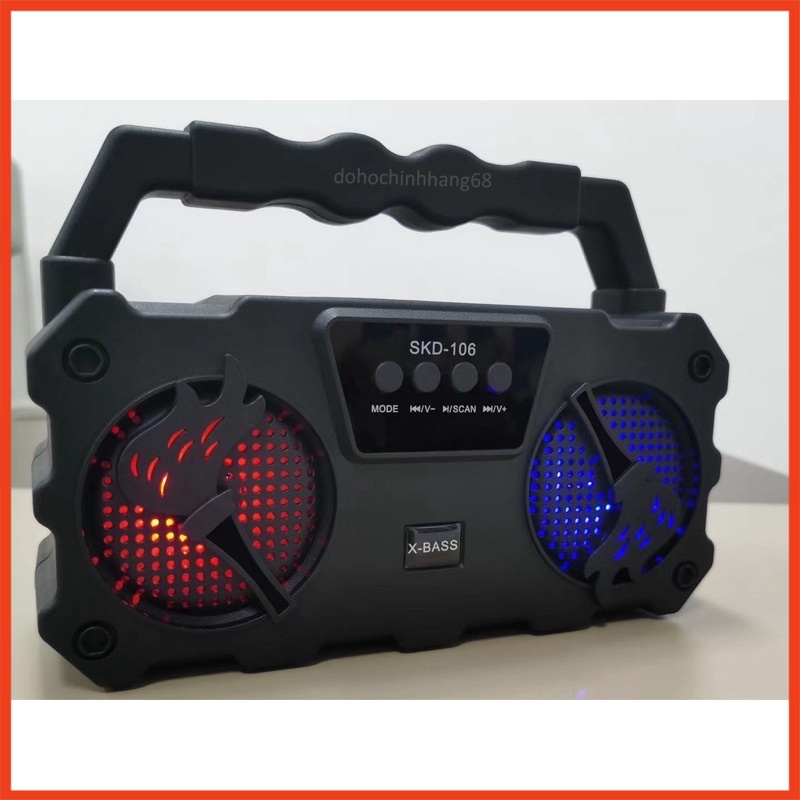 LOA BLUETOOTH SKD 106 TẶNG KÈM MIC âm thanh sóng động