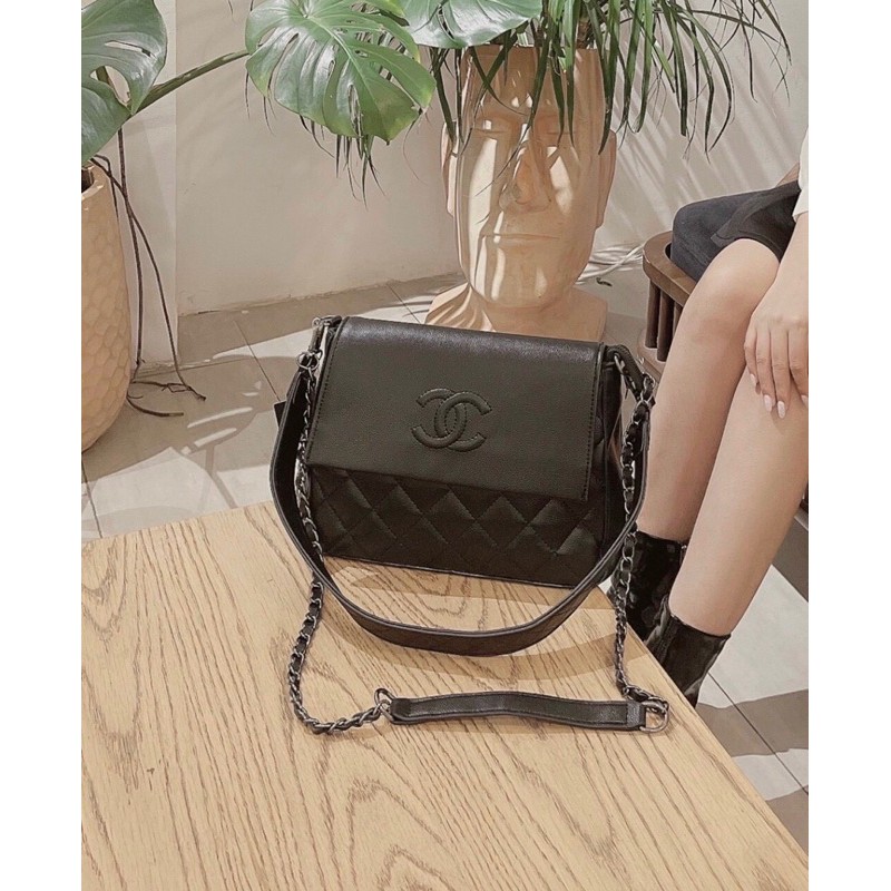 Túi chsnel full đen size 22