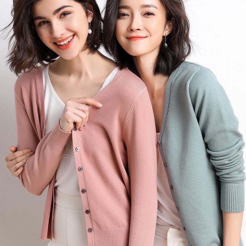 Áo len nữ Cardigan lông cừu xuất Nhật (hàng Quảng Châu chất siêu đẹp) | BigBuy360 - bigbuy360.vn